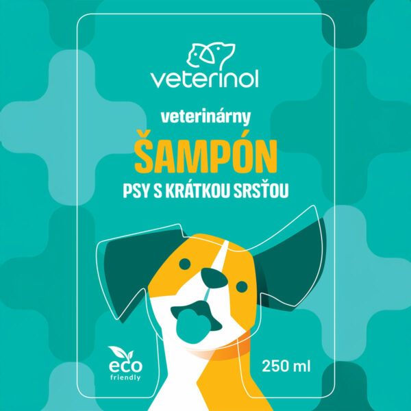 VETERINOL šampón pre psy s krátkou srsťou 250ml – Obrázok 2